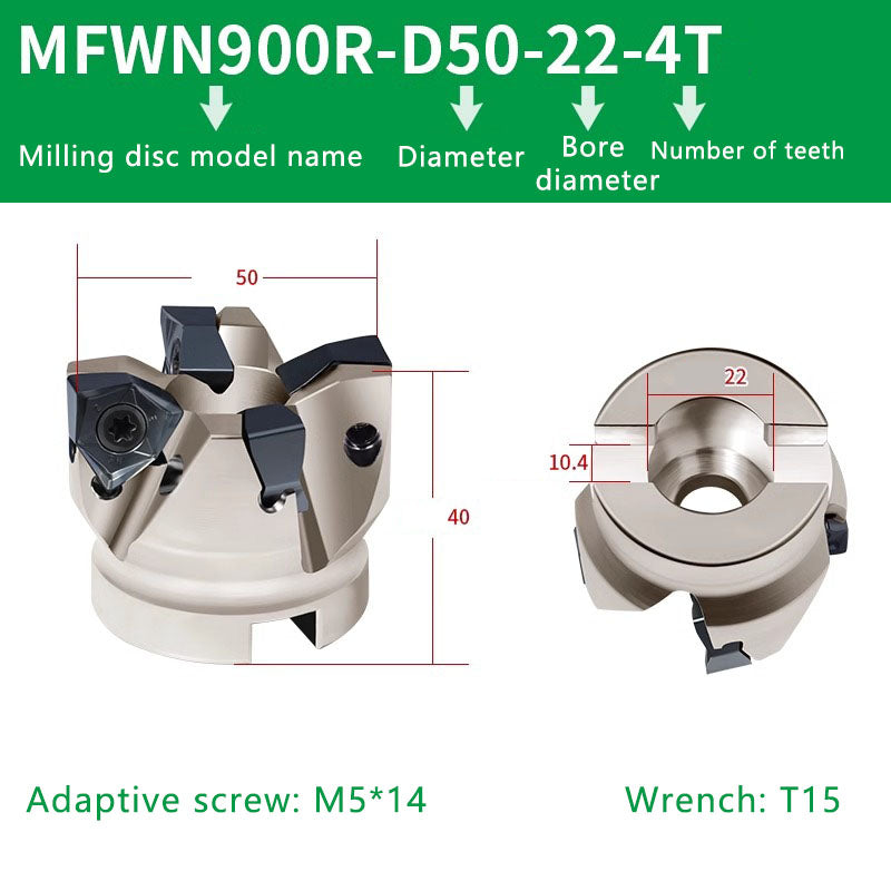 MFWN 90 Degree Fast Feed Milling Cutter Double-sided Hexagonal Heavy Cutting Face Milling Cutter Disk (for WNMU08 Milling Insert) Shandong Denso Pricision Tools Co.,Ltd.